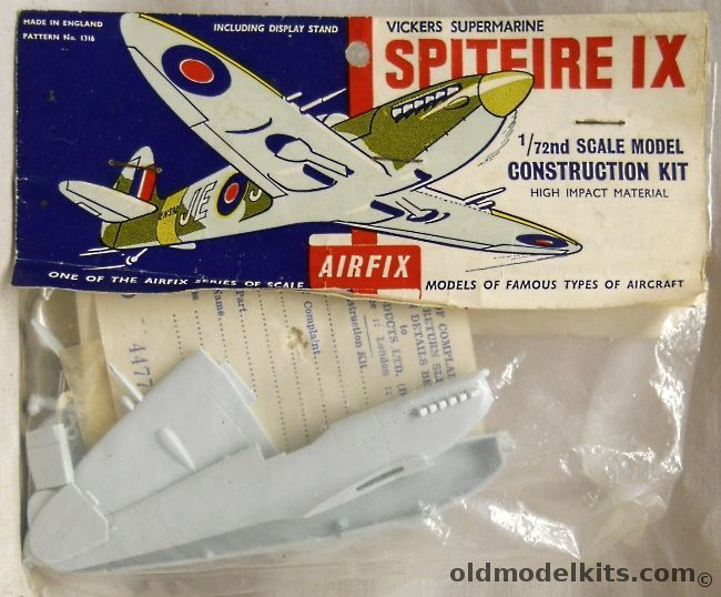 Airfix 1/72 Supermarine Spitfire IX - Type 2 Logo Bagged, 1316 plastic model kit